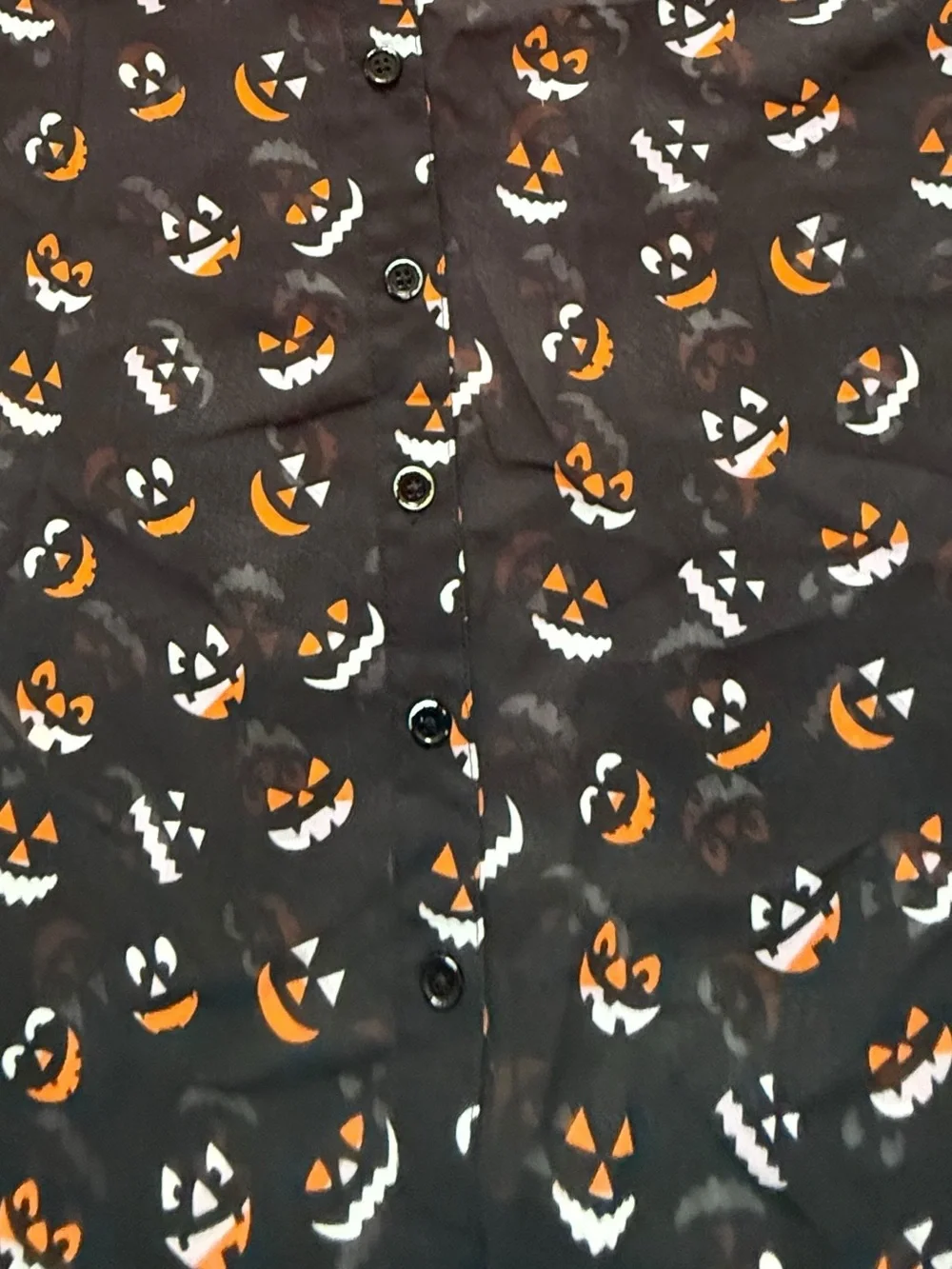 Fun Modcloth Black Halloween Semi-sheer Blouse. Sz L